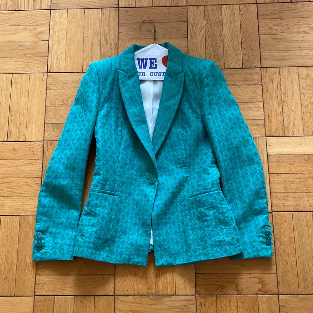 Zara fitted should blazer in Beautiful Emerald Green